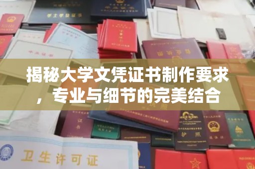 台州揭秘大学文凭证书制作要求，专业与细节的完美结合