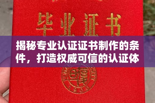 台州揭秘专业认证证书制作的条件，打造权威可信的认证体系