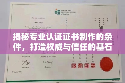 台州揭秘专业认证证书制作的条件，打造权威与信任的基石