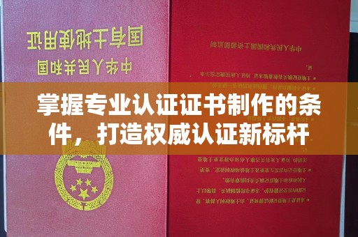 台州掌握专业认证证书制作的条件，打造权威认证新标杆