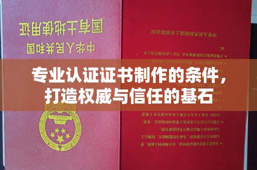 台州专业认证证书制作的条件，打造权威与信任的基石