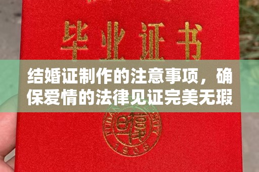 台州结婚证制作的注意事项，确保爱情的法律见证完美无瑕
